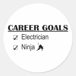 Ninja Career Goals - Electrician Classic Round Sticker