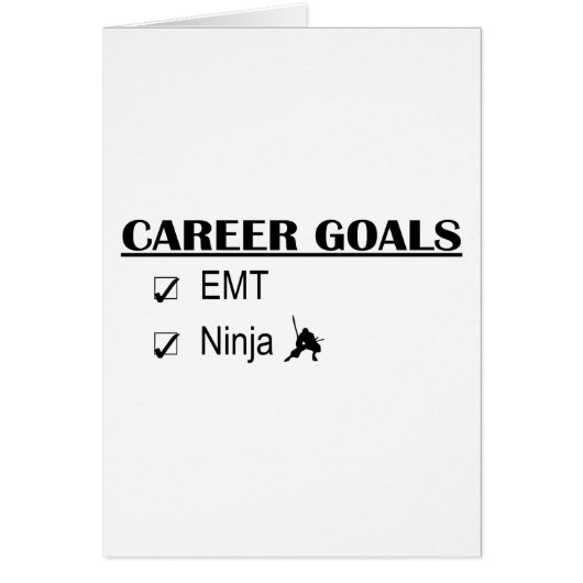 Ninja Career Goals - EMT Cards (Front)