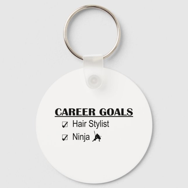 Ninja Career Goals - Hair Stylist Keychain (Front)