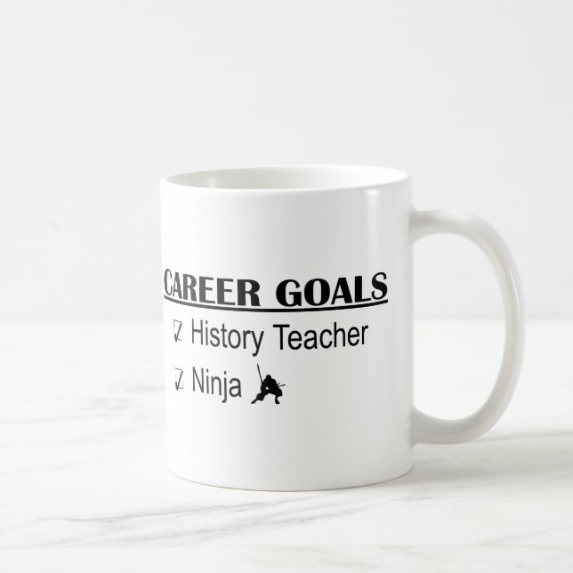 Ninja Career Goals - History Teacher Coffee Mug (Right)