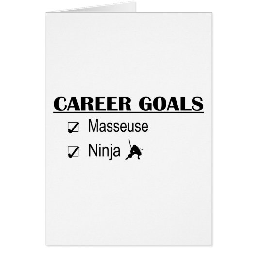 Ninja Career Goals - Masseuse Cards (Front)