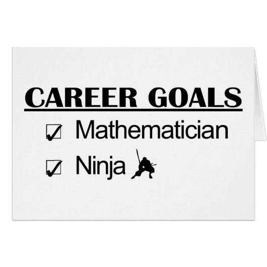 Ninja Career Goals - Mathematician Cards (Front Horizontal)