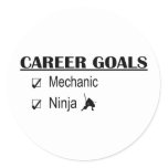 Ninja Career Goals - Mechanic Classic Round Sticker