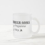 Ninja Career Goals - Programmer Frosted Glass Coffee Mug