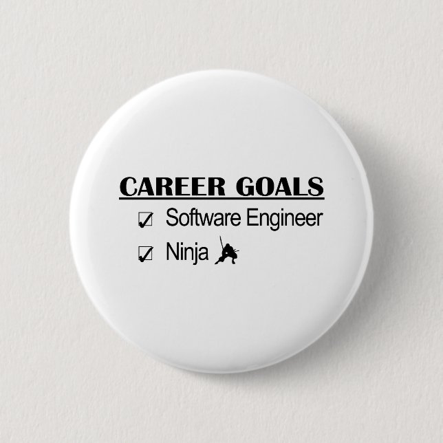 Ninja Career Goals - Software Engineer Pinback Button (Front)