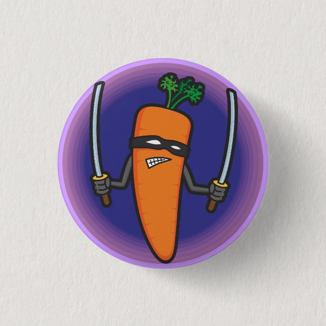Ninja Carrot Button (Front)