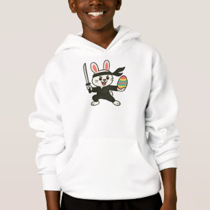 Ninja cartoon Easter bunny/rabbit Hoodie