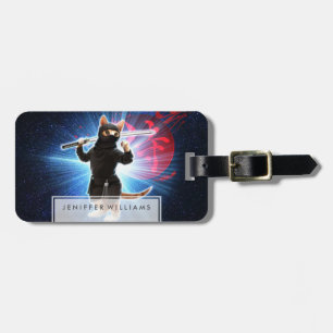 Ninja Cat in space. Luggage Tag