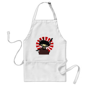 ninja cat kawaii adult apron