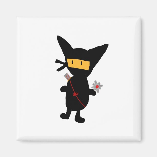 Ninja cat magnet (Front)