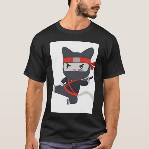 Ninja Cat so cute2398png2398 T_Shirt