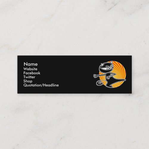 Ninja Cat Social Media Card Business Card Template