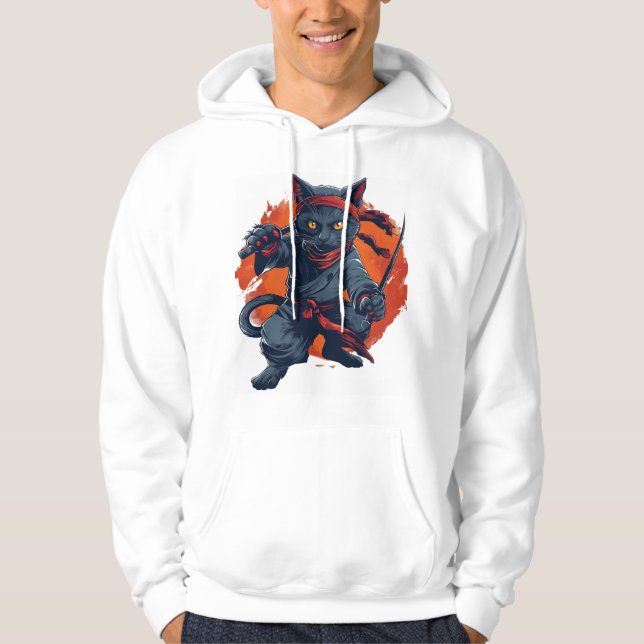 Ninja Cat Stealth Hoodie (Front)