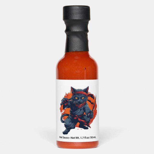Ninja Cat Stealth Hot Sauces (Front)