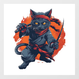 Ninja Cat Stealth Wall Decal