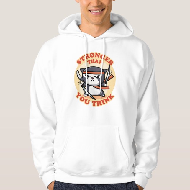 Ninja Cat | Stronger Than You Think Hoodie (Front)