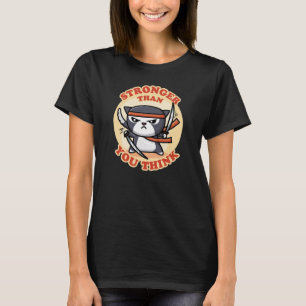 Ninja Cat   Stronger Than You Think T-Shirt