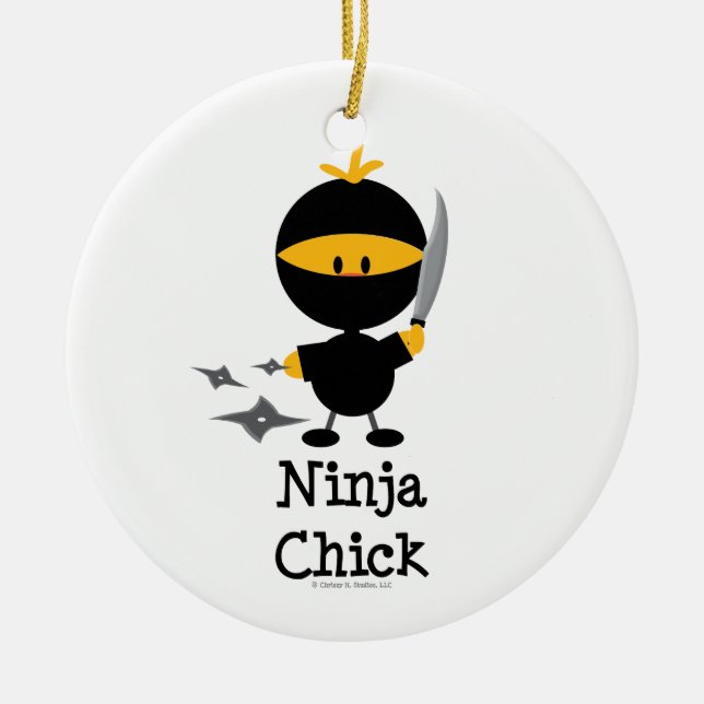 Ninja Chick Ornament (Front)