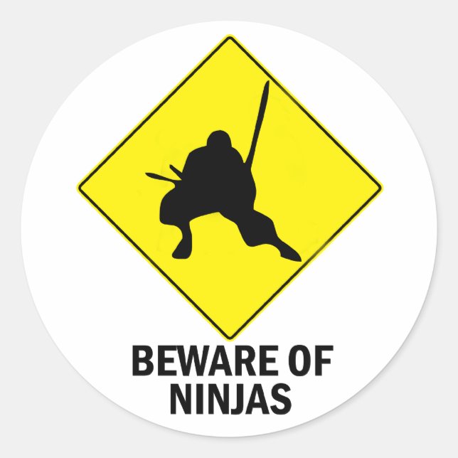 Ninja Classic Round Sticker (Front)