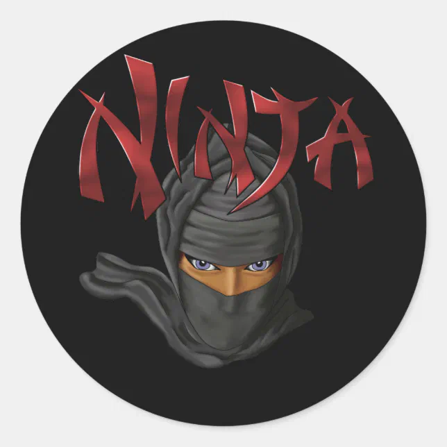 Groovy Sticker Ninja Ninja Classic Round Sticker | Zazzle