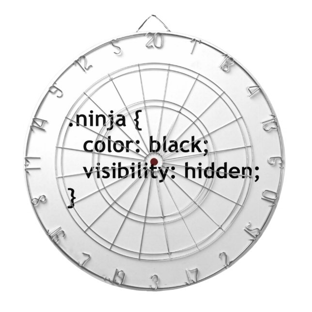 ninja code, script dart board (Front)