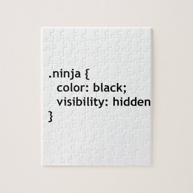 ninja code, script jigsaw puzzle (Vertical)