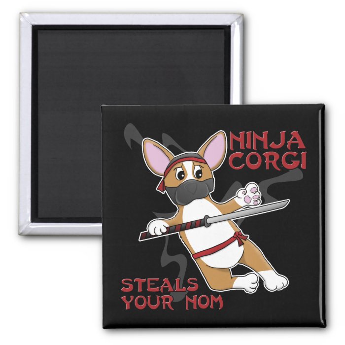 Ninja Corgi Refrigerator Magnet