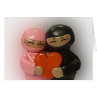Ninja couple blank card