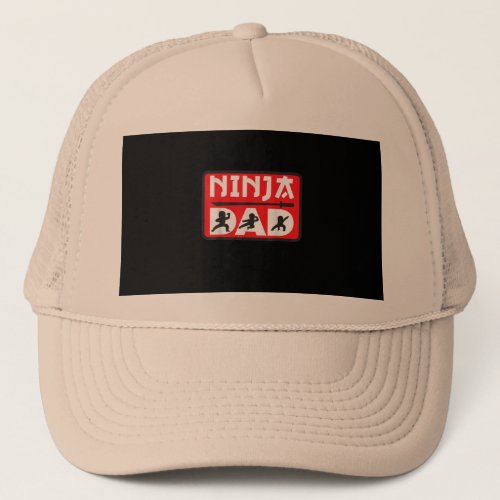 Ninja Dad Matching Family Ninja Warrior Funny Gift Trucker Hat