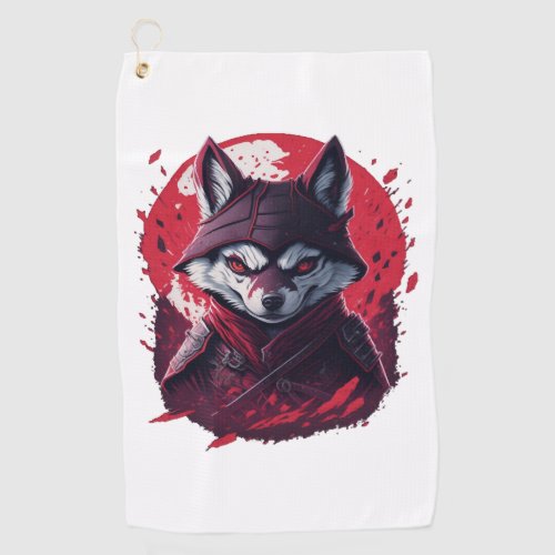 Ninja dog nice t_shirt AI design Golf Towel