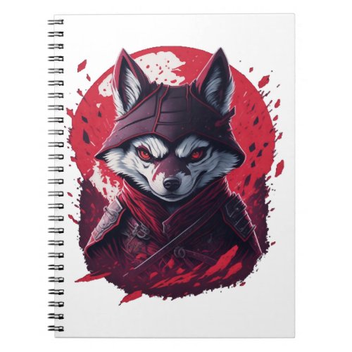 Ninja dog nice t_shirt AI design Notebook