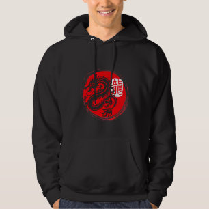 Ninja Dragon Japanese Oriental Sun Japan Art Hoodie