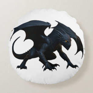 Ninja Dragon Round Pillow