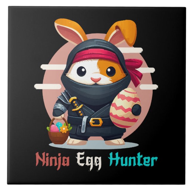 Ninja Egg Hunter Ceramic Tile (Front)