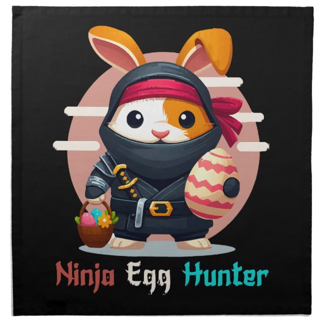 Ninja Egg Hunter Cloth Napkin (Front)