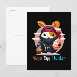 Ninja Egg Hunter Holiday Postcard