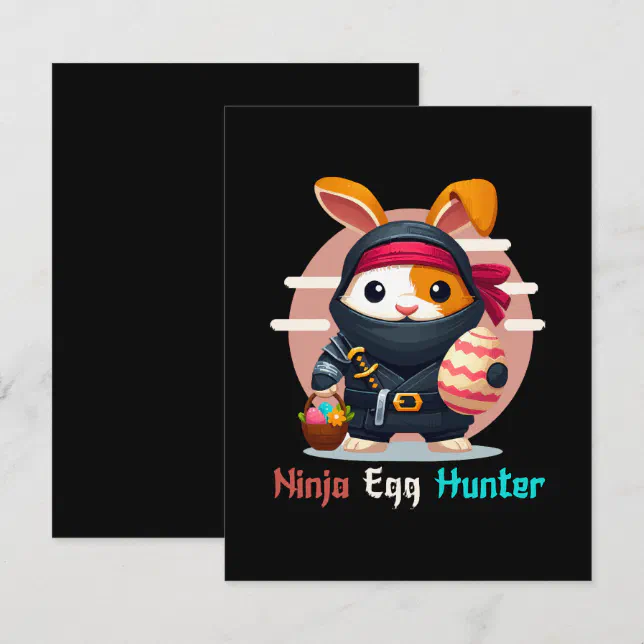 Ninja Egg Hunter Note Card | Zazzle