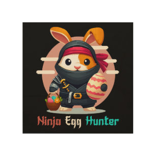 Ninja Egg Hunter Wood Wall Art