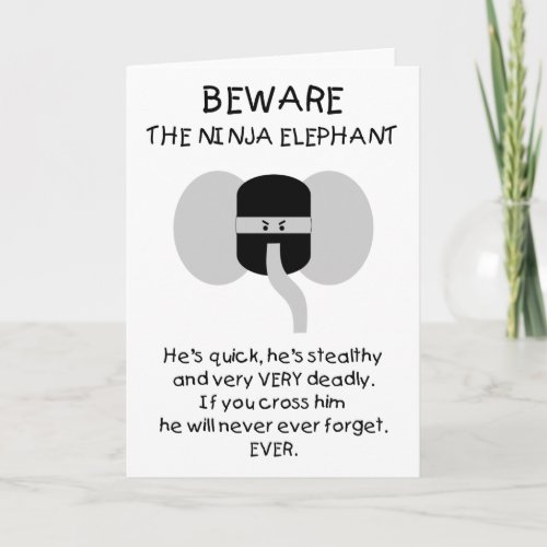 Ninja Elephant Card