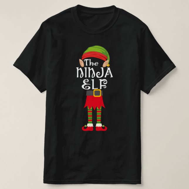 ninja elf family matching christmas T-Shirt (Design Front)