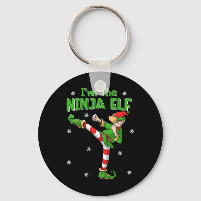 Ninja Elf Karate Taekwondo Martial Arts Mma Christ Keychain (Front)