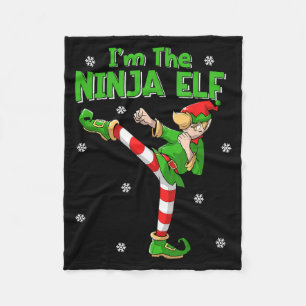 Ninja Elf Karate Taekwondo Martial Arts MMA Fleece Blanket