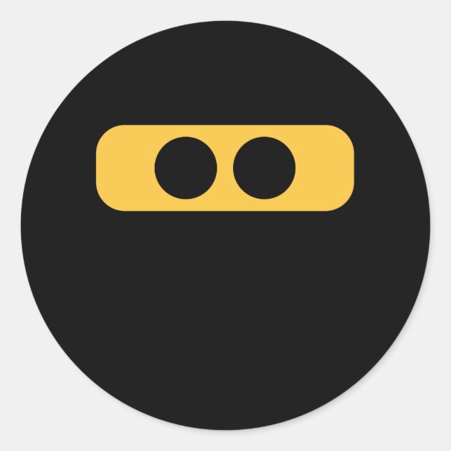 Ninja eyes classic round sticker (Front)