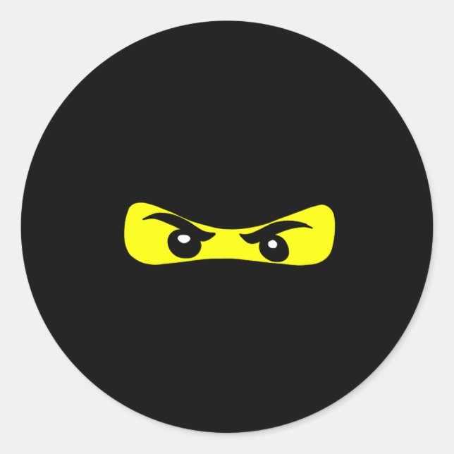 Ninja Eyes Fun Halloween Ninja Costume  Classic Round Sticker (Front)