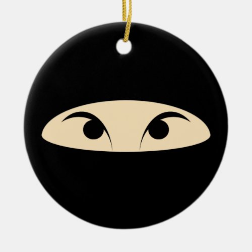 Ninja Face Ceramic Ornament