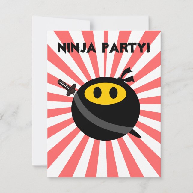 Ninja face invitation (Front)