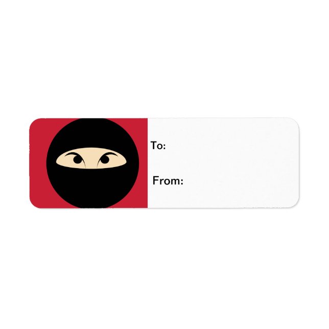 Ninja Face Label (Front)