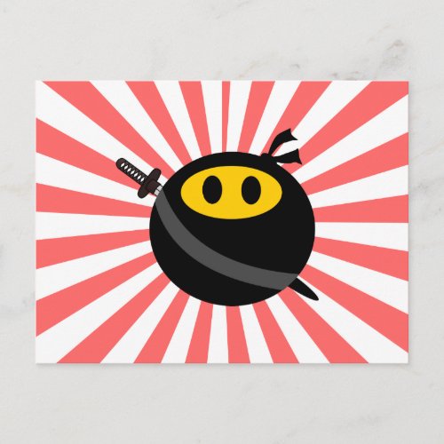 Ninja face postcard