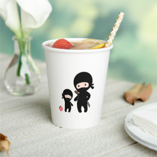 Ninja Father and Kid Paper Cups