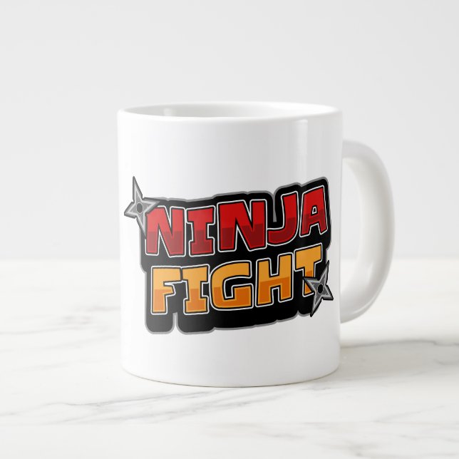 NINJA FIGHT GIANT COFFEE MUG (Front Right)